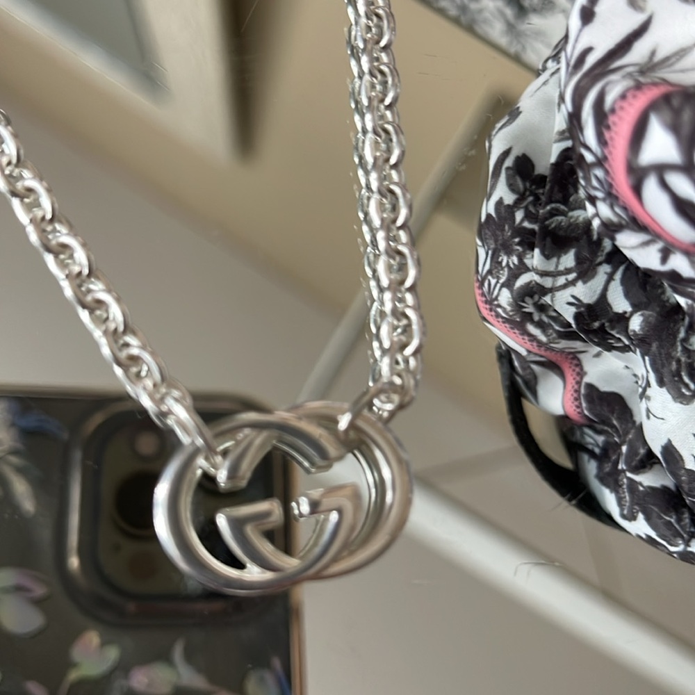 New Authentic GUCCI 952 sterling Silver 18”Necklace - Picture 6 of 7
